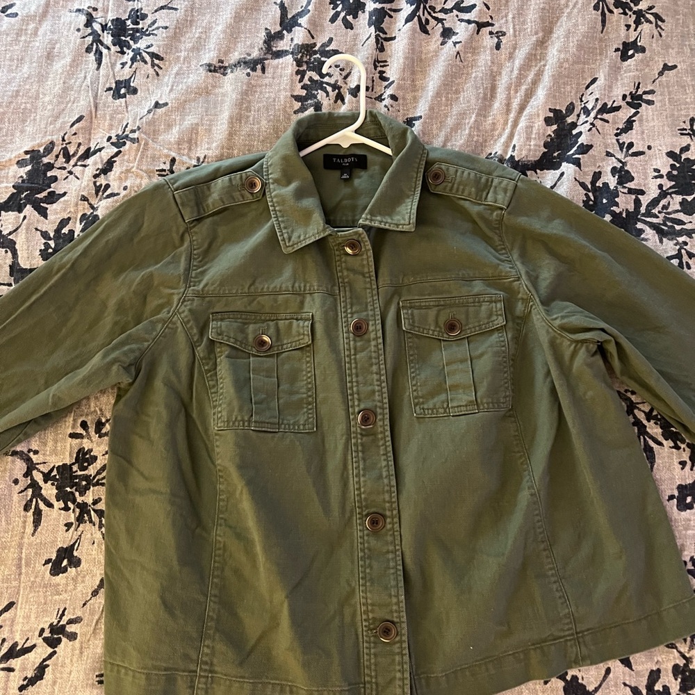 Talbots Olive Utility Jacket